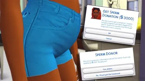 Can you have a sperm donor in the sims?