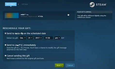 Can you cancel a steam gift?