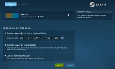 Can you cancel a steam gift?