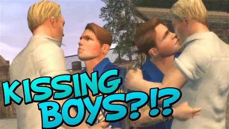 How do you kiss a guy in bully?