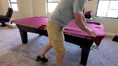 How tight to stretch pool table felt?