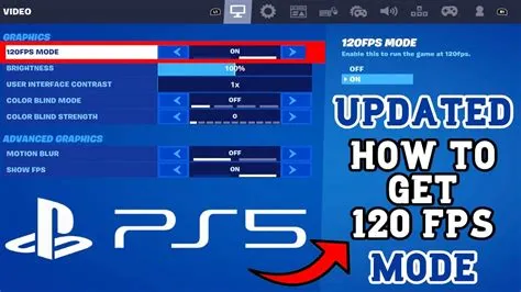 How do i change my fps from 60 to 120 on ps5?