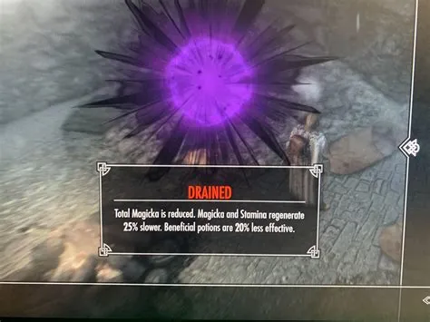 How do i get rid of drained effects in skyrim?