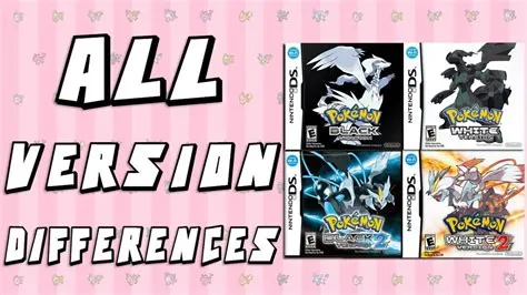 What is the difference between pokemon black and white version?