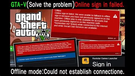 Why does gta 5 keep signing in offline mode?