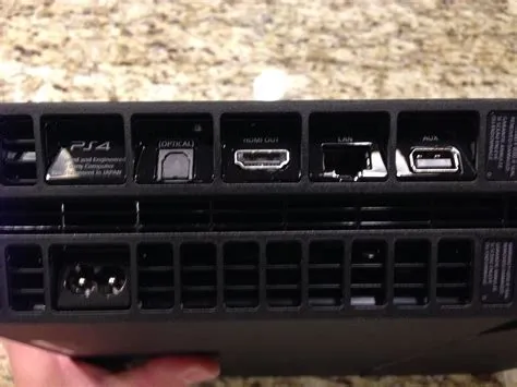 What are the ports in back of ps4?