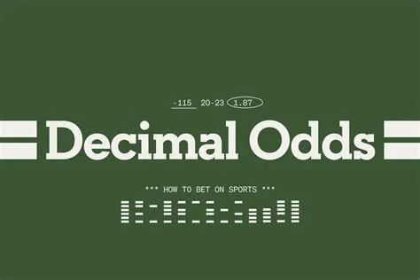 Can odds be a decimal?