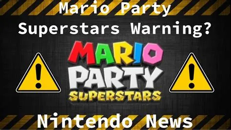 What is the mario party warning?