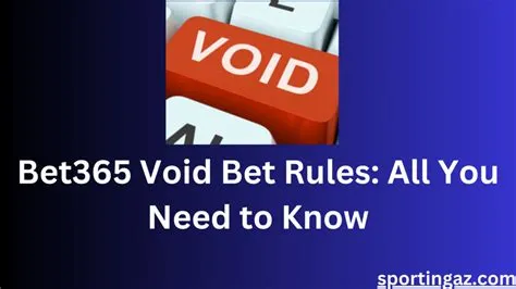 Why do they void bets?