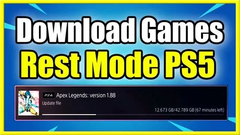 Does ps5 download or install games in rest mode?