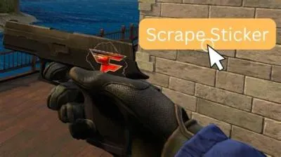 What happens when you scrape a sticker in csgo?