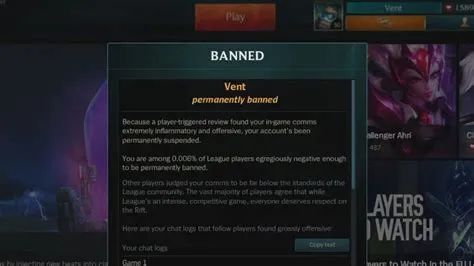 How do you know if an account is perma banned league?