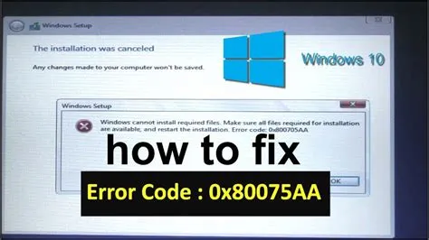 What is error code 0x800705aa?