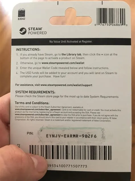 Does steam have gift codes?