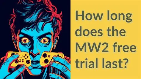 How long will the free trial for mw2 last?