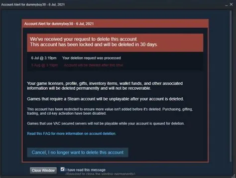 How hard is it to delete a steam account?