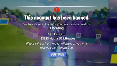 Can you get banned in fortnite?