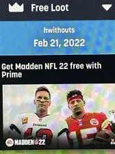 Is madden 22 free on amazon prime?