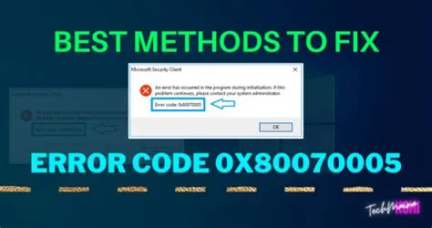 What is error code 80070005 game pass?