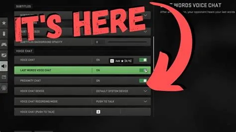 Is proximity chat in warzone 2 push to talk?