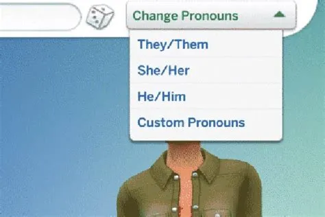 What are the default pronouns in sims 4?