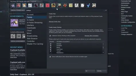 Can i share my steam library with a friend?