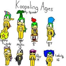 Who are the koopalings by age?