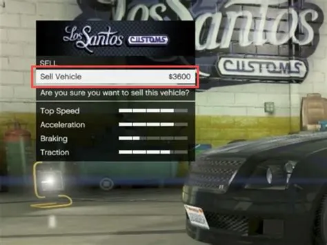 Why cant i sell my car gta?