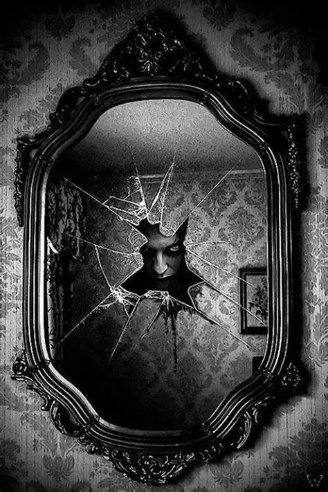 What happens if you look in a mirror in a dark room?