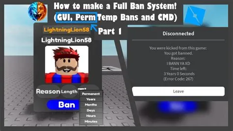 What causes a permanent ban on roblox?