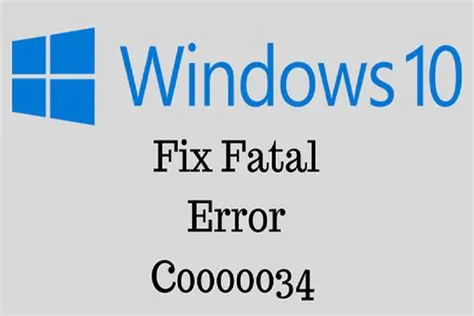 What is error code c000034?