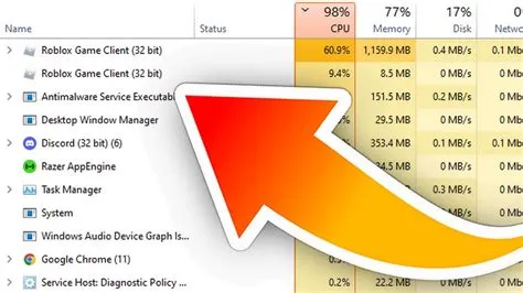 Why is roblox using 100 of my cpu?