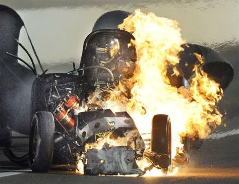 Who was the badly burned f1 driver?