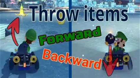 Can you throw backwards in mario kart?