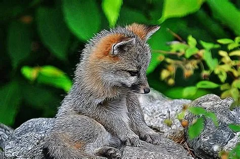 Are baby foxes grey?