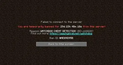 How do you know if you get banned from a minecraft server?