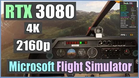 How much fps does rtx 3080 give microsoft flight simulator?