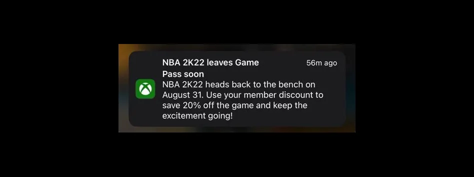 Is nba 2k22 leaving game pass?