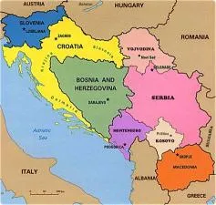 What 5 countries did yugoslavia become?