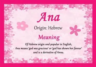 Is ana a girls name?