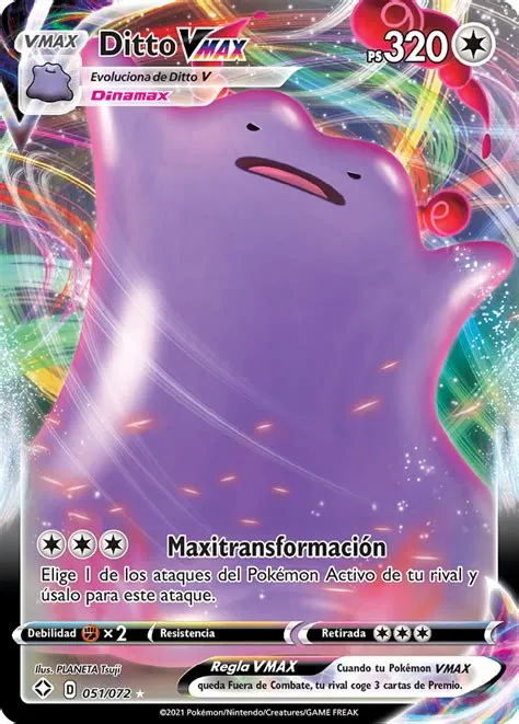 Can ditto evolve into vmax?