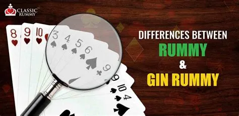 What is the difference between rummy and rummy?