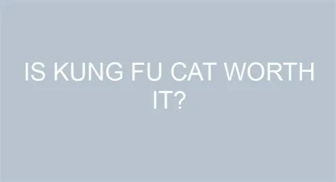 Is kung fu cat worth it?