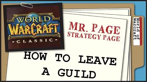 When should i leave my guild?