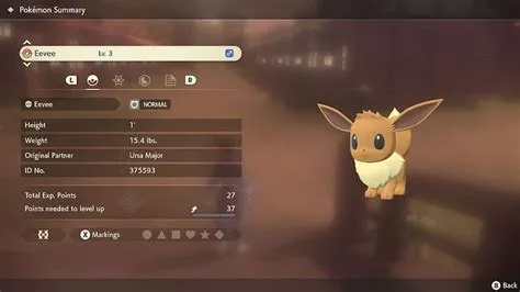 What level should i evolve eevee legends of arceus?