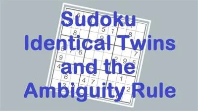 What is sudoku ambiguity rule?