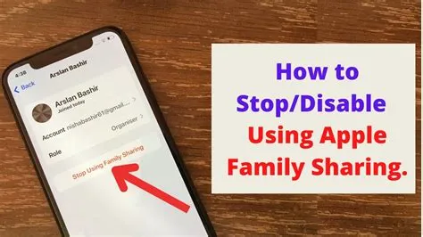 How do i stop family sharing as organiser?