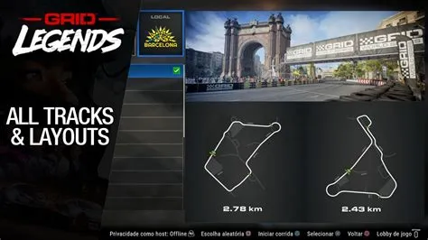 How many tracks does grid legends have?