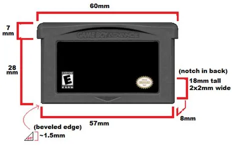 What is the size of gba cartridge?