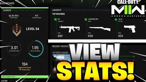 How do you check stats in mw2?